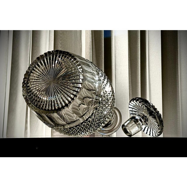 Vintage French Cut Crystal Magnum Decanter, 1930 For Sale - Image 11 of 18