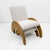 Wood Set of Lounge Chair and Ottoman in Curved Wood and Ivory Bouclé, 1960 For Sale - Image 7 of 10