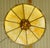 Vintage Tan Slag Stained Glass Pendant Light With Brass Accents For Sale - Image 6 of 10