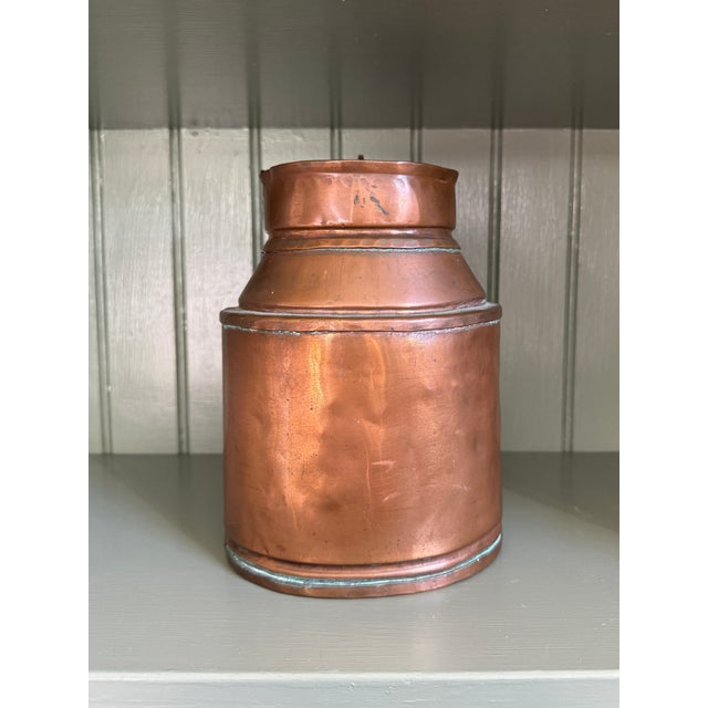 Farmhouse Vintage Handmade Copper and Brass Milk Jug For Sale - Image 3 of 7