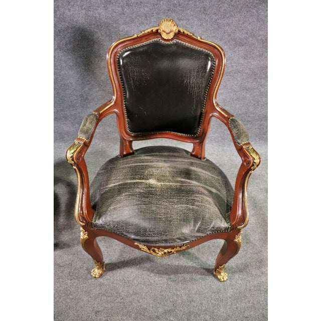 Linke Style Louis XV Style Arm Chairs-Pair For Sale In Philadelphia - Image 6 of 9