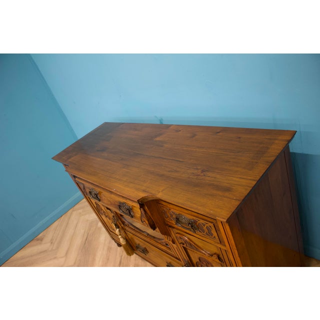 Antique Art Nouveau Walnut Sideboard, 1900s For Sale - Image 6 of 11