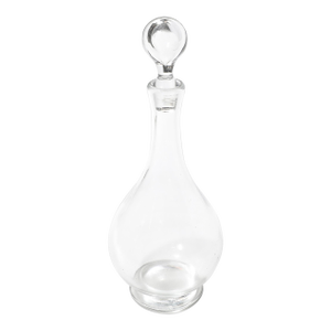 Mid-Century Modernist Drop Form Crystal Decanter Signed Baccarat