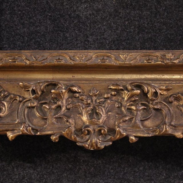 Vintage Italian Gilded Frame, 1950 For Sale - Image 3 of 14