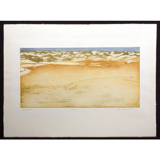 Limited edition etching on paper by American artist Olga Poloukhine. Hand signed, titled and numbered by the artist in...