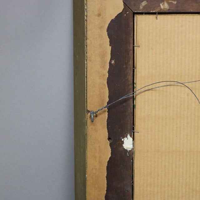 Antique American Empire Giltwood Column Form Wall Mirror With Rosettes C1840 For Sale - Image 9 of 10