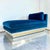 Stunning vintage chaise lounger fully wrapped in an original royal blue velvet upholstery. This piece sits upon a thick...