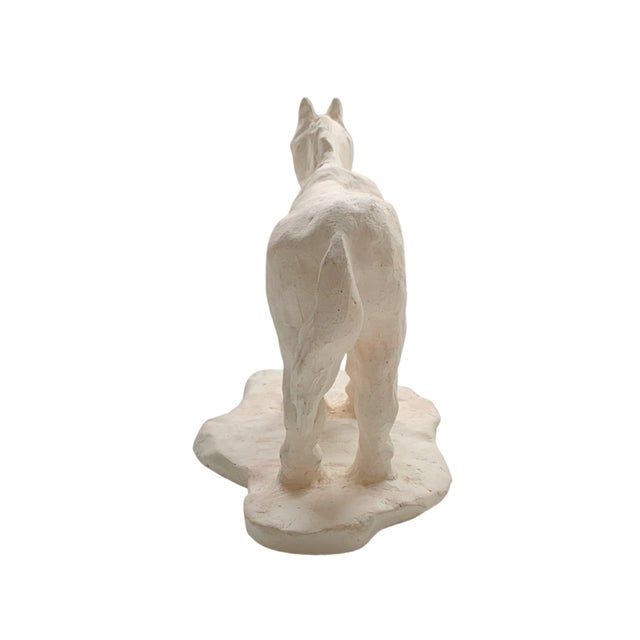 Rustic Vintage Chalkware Horse Sculpture, Primitive Style For Sale - Image 3 of 7