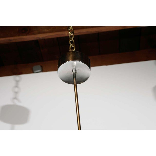 Sciolari, Roma 1970s Sciolari Nickel and Aluminum Pendant Fixture For Sale - Image 4 of 8