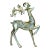 Vintage Italian Tole Gold & Silver Christmas Reindeer Figural For Sale