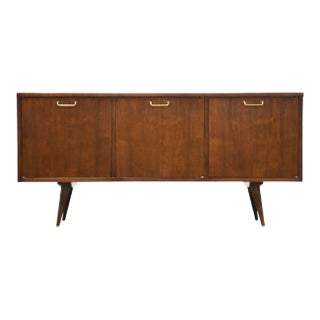 American of Martinsville Walnut Credenza For Sale