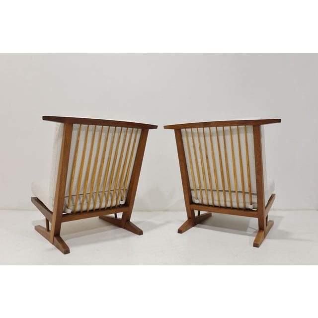 Wood George Nakashima Conoid Lounge Chairs For Sale - Image 7 of 12