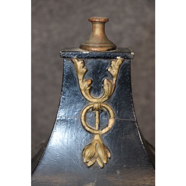 Antique Directoire Style Paint Decorated Wall Vitrine Display Cabinet For Sale - Image 12 of 12