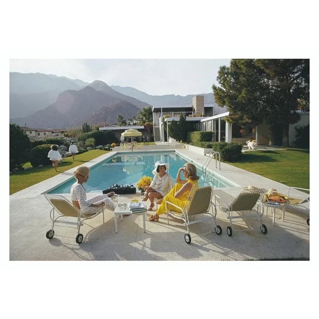 Poolside Gaze 1970 Former fashion model Helen Dzo Dzo Kaptur (in white lace), Nelda Linsk (in yellow), wife of art dealer...