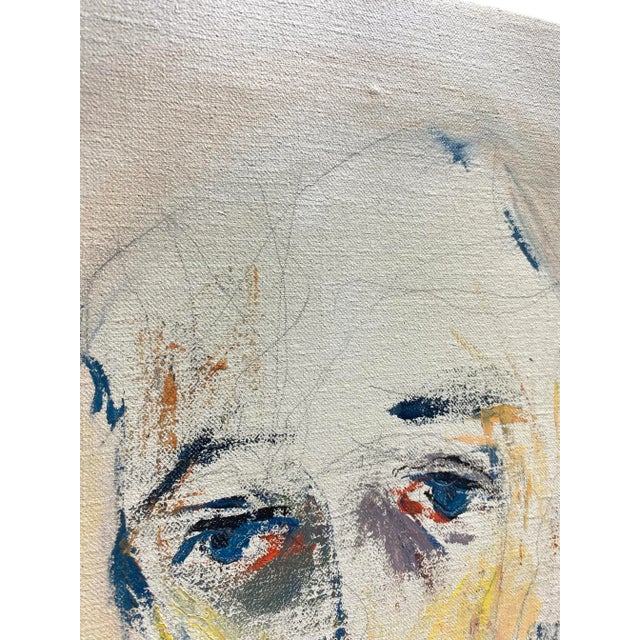 Mid Century Impressionist Style Portrait Painting For Sale - Image 4 of 10