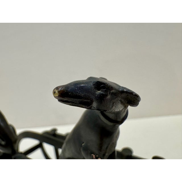 Antique Greyhound Figural Letter Holder Desk Organizer Mail Sorter For Sale In Atlanta - Image 6 of 10