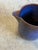 Ceramic Pitcher With Flared Spout and Cobalt Blue Glaze Gefle Kosmos Mid-Century Modern 1960s For Sale - Image 4 of 9