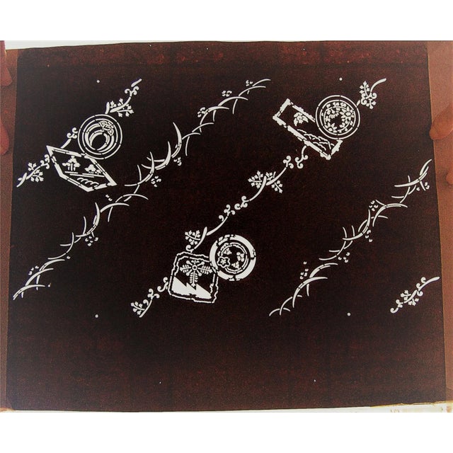 Textile Pre 1880 Unframed Edo Period Japanese Ise Katagami Stencil Art #2 For Sale - Image 7 of 7
