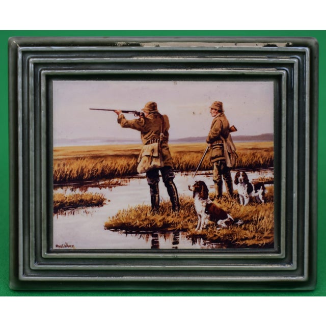 Mid 20th Century Set of 3 Porcelain Plaques W/ Hunting Scenes Made in Ireland by Roy Wallace For Sale - Image 4 of 8