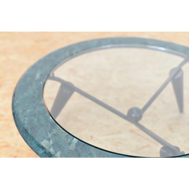 Vintage Marble & Glass Coffee Table For Sale - Image 6 of 10