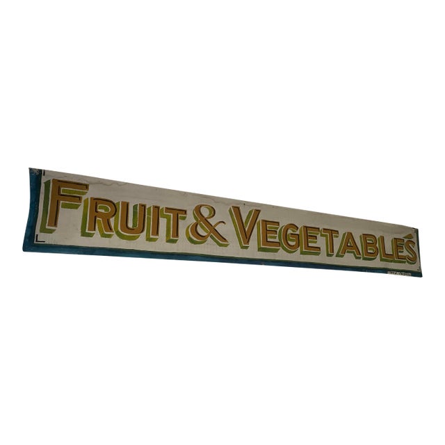 1960s Fortuna Fruit & Vegetables Canvas Sign For Sale