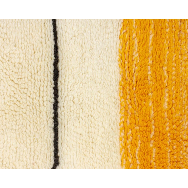 Ivory Premium Hand-Knotted Moroccan Wool Rug | 10'4" X 6'4" | One of a Kind For Sale - Image 8 of 8