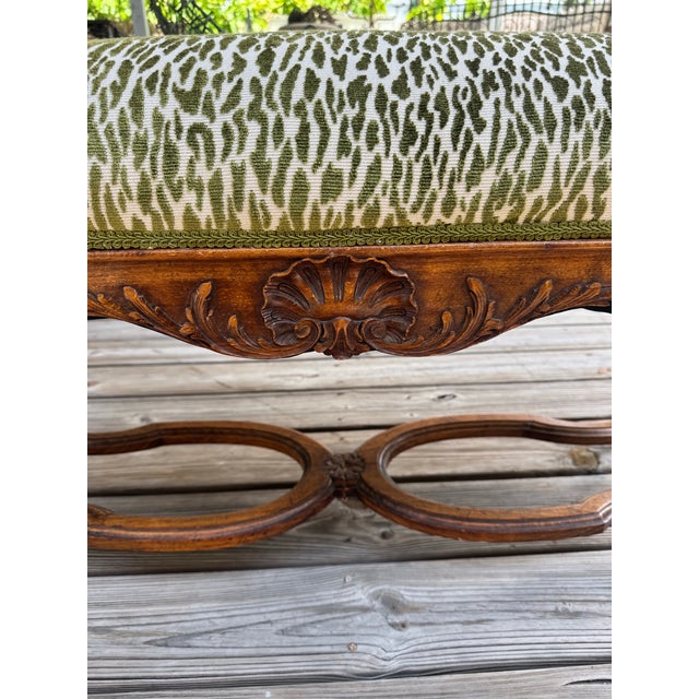 Wood Old French Animal Print Bench For Sale - Image 7 of 7