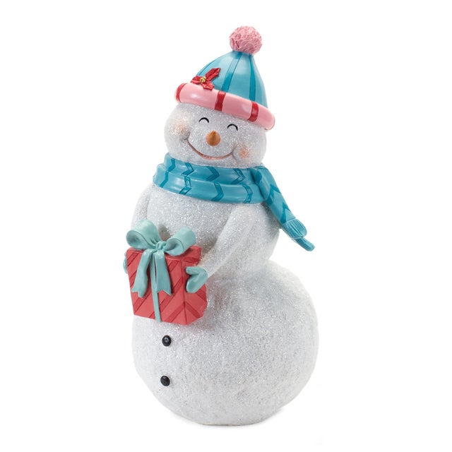 Kenneth Ludwig Chicago Whimsical Snowman Figurine (Set of 2) For Sale - Image 4 of 6