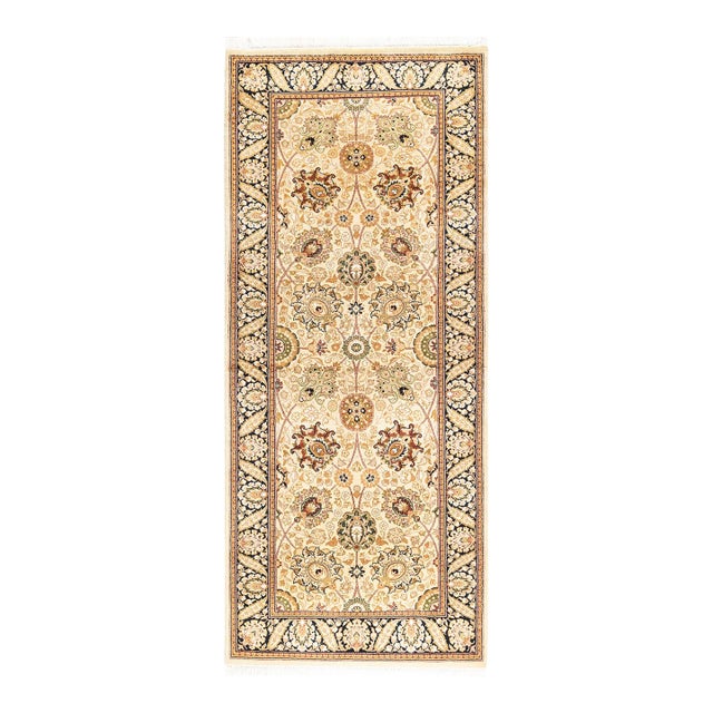 Mogul, One-of-a-Kind Hand-Knotted Runner Rug - Beige, 2' 7" x 6' 1" For Sale