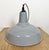 Industrial British Grey Enamel Factory Pendant Lamp from Benjamin Electric Manufacturing Company, 1960s For Sale - Image 15 of 17