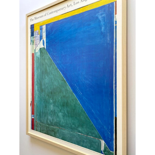 Richard Diebenkorn Vintage 1986 Abstract Expressionist Lithograph Print Framed Large Exhibition Poster " Ocean Park No. 140 " 1985 For Sale - Image 11 of 12