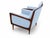 Modern mid-century style lounge chairs. The pair of chairs is newly upholstered and refinished. The chairs are done in a...