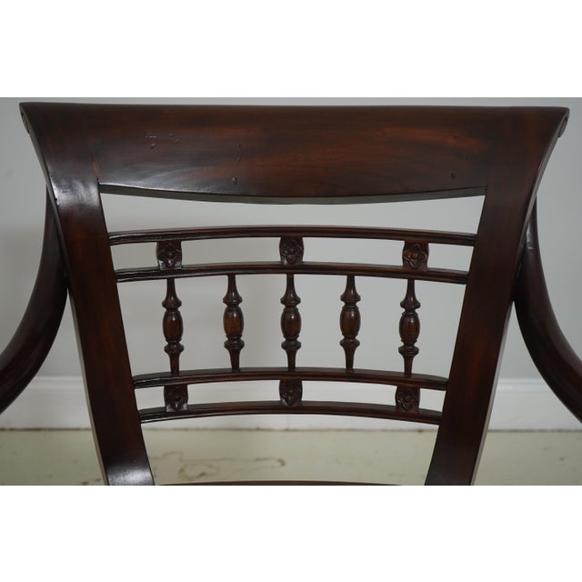 1990s Pair of Cane Seat Mahogany Armchairs For Sale - Image 5 of 18