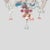 Blue Venetian Murano Glass 3-Arm Chandelier with Flower Decor, 1990s For Sale - Image 8 of 9