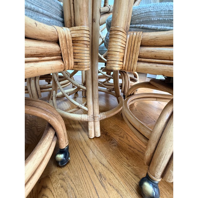 Lane Furniture Vintage Lane Ventura Glass Top Table and 4 Chairs For Sale - Image 4 of 12