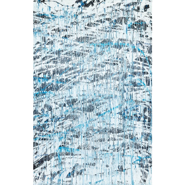 "Trying to Be Colourful" Large Abstract Acrylic Painting by Simon Findlay For Sale