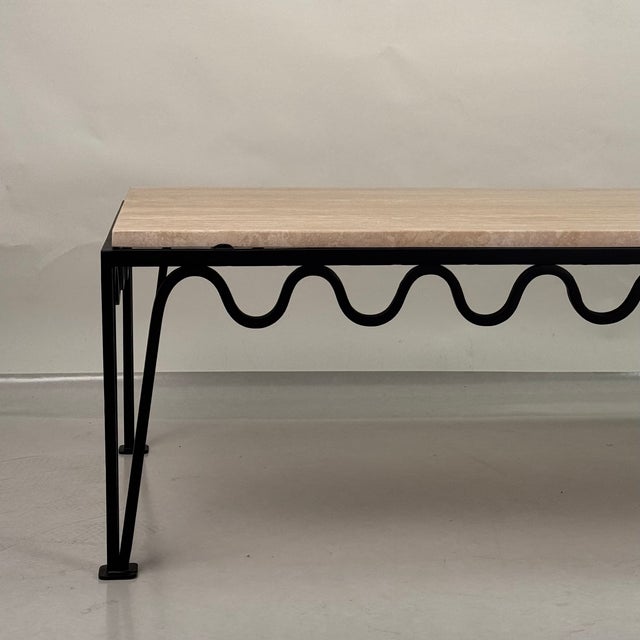 Stone 'Méandre' Travertine Coffee Table by Design Frères For Sale - Image 7 of 8