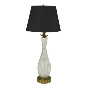 Murano Cordonato d'Oro Fluted Glass Table Lamp