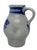 Rustic European Mid 20th Century German Salt-Glazed Stoneware Pitcher With Blue Eagle Emblem For Sale - Image 3 of 12