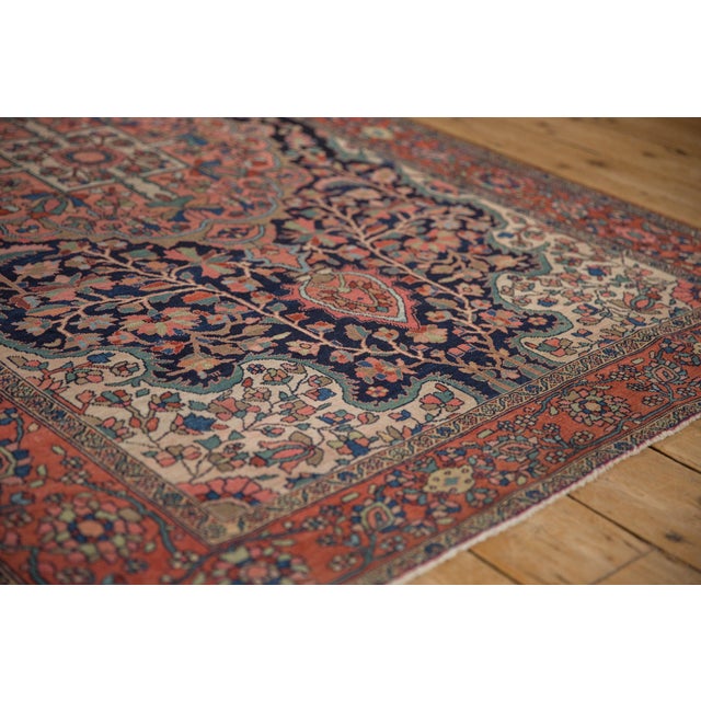Red 1920s Antique Persian Farahan Sarouk Roundel Medallion Wool Rug For Sale - Image 8 of 14