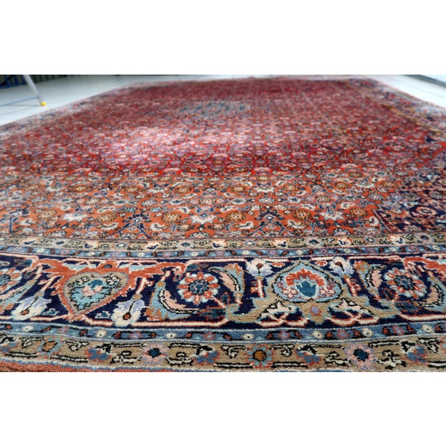Antique Persian Bidjar "Iron Rug" with Medallion from the 1920s An exquisite example of Persian craftsmanship, this...