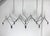 Large chandelier i light structure with 19 light sources for e27 bulbs i 1960s i chrome-plated metal rods i the suspension...