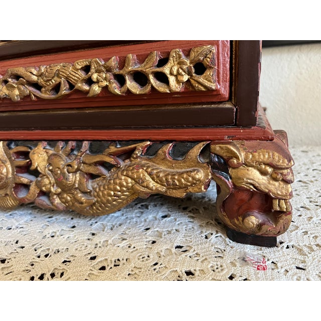 Antique Chinese Gilded Jewelry Box For Sale - Image 11 of 17