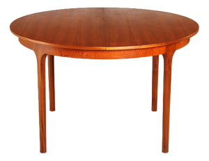 Mid-Century Round Extending Teak Dining Table from McIntosh, 1960s