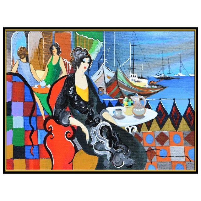 Message us to inquire about custom framing options! (Included for free with every purchase) The artwork here, "Cafe...