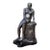 Vintage Bronzed Terracotta Seated Male Sculpture For Sale