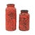 Beautiful set of 2 red fat lava vases made by Scheurich, the decor is called “Jura”, West German pottery from the...