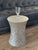 Contemporary Baker Furniture Round Silver Leaf Petal Side Drum Drink Table by Thomas Pheasant For Sale - Image 3 of 9