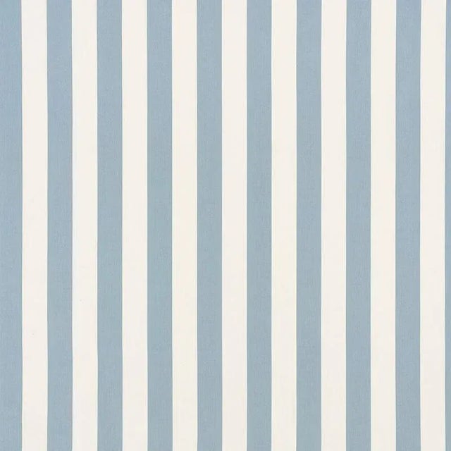 Sample - Schumacher Andy Stripe Fabric in Sky For Sale