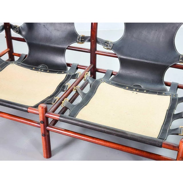 IIona 3-Seater Sofa in Autumn Dessin Fabric & Wood by Arne Norell for Arne Norell AB, 1960s For Sale - Image 14 of 18